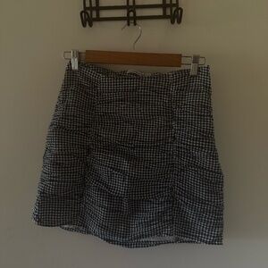 Black and white gingham skirt